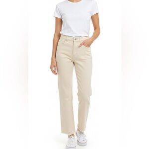 WEGO Vintage beige raw cut high waist jeans size medium